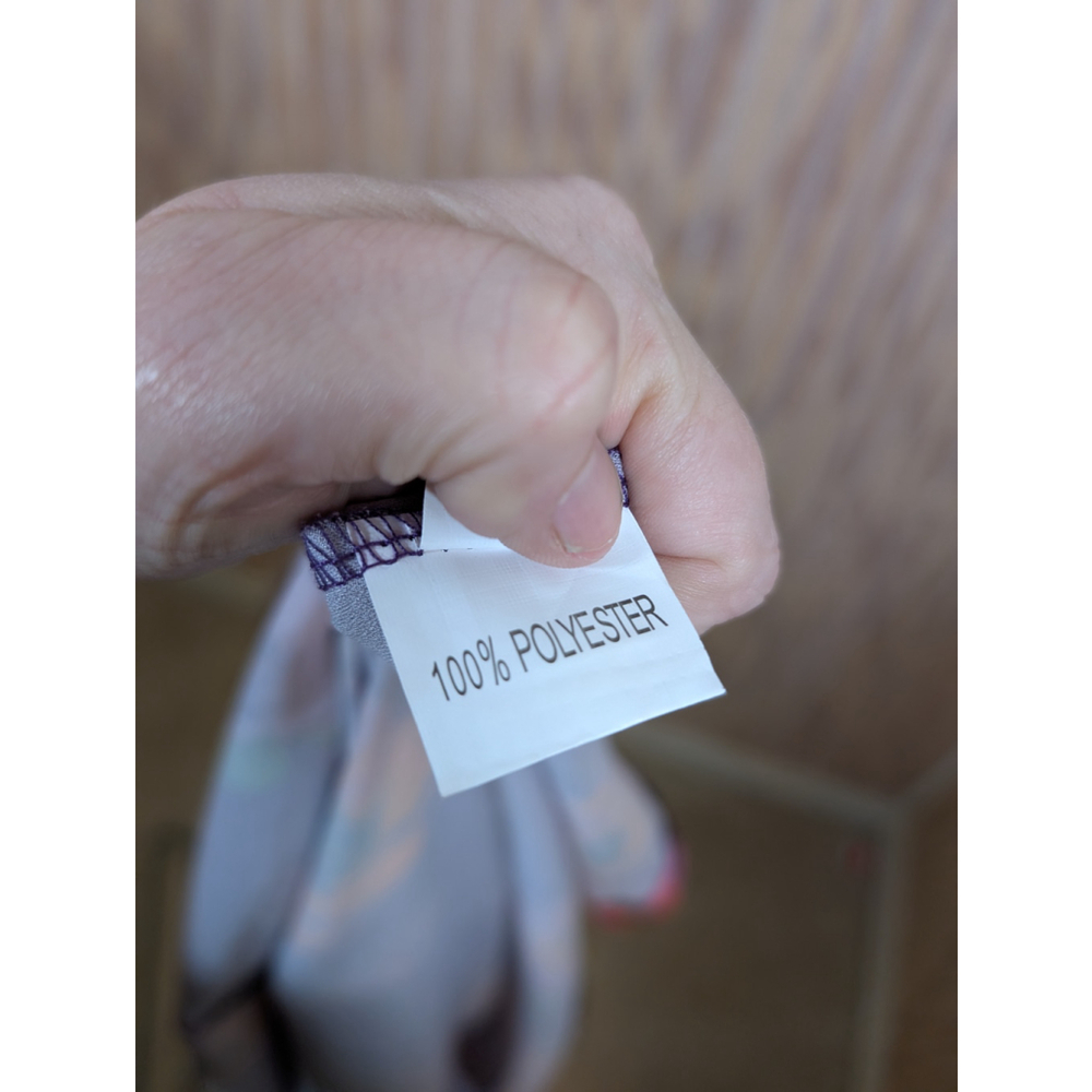 NWOT Women's High Neck A Line Sleeveless Dress with Purple Floral Print MEDIUM - Picture 4 of 5